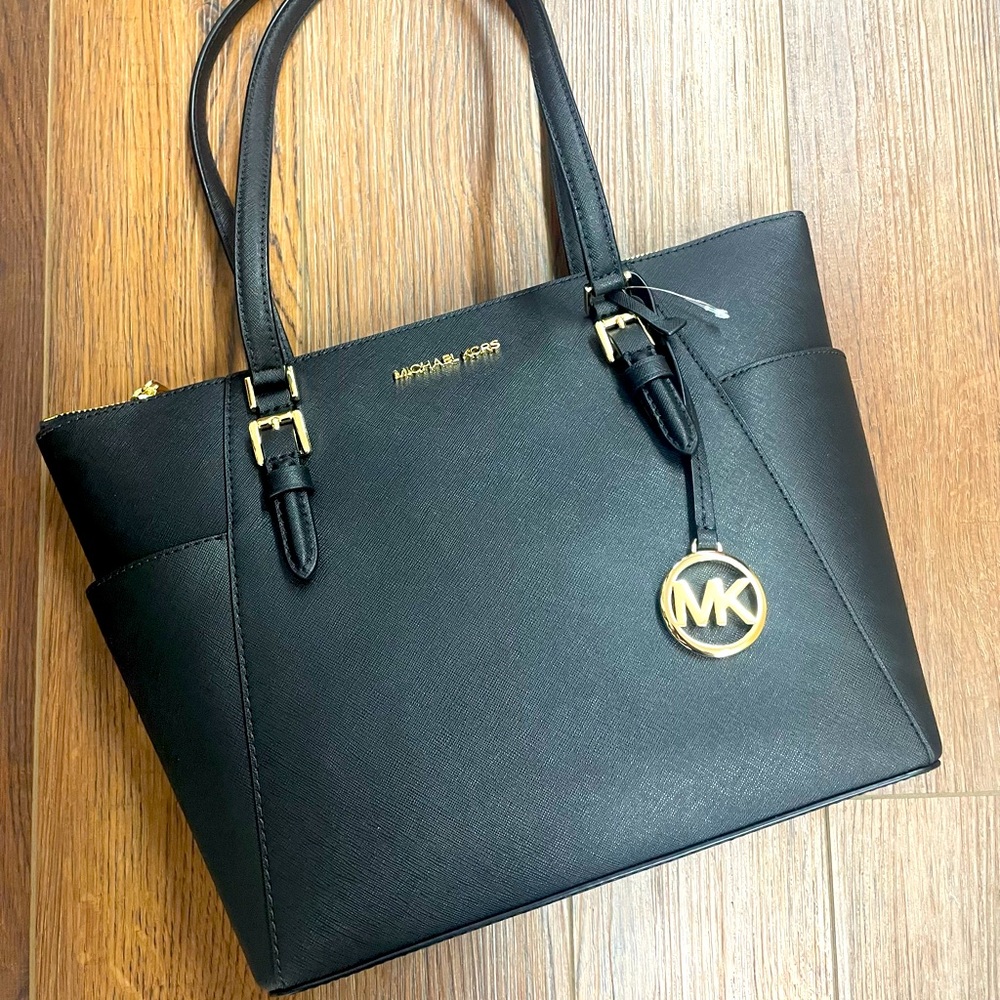 NWT Authentic MK Charlotte Tote Black